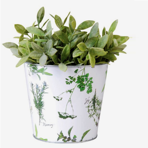 Pot de fleurs décoratif de style ferme, taille moyenne, en zinc, pièce unique, argenté, pour plantes aromatiques, en métal, vente personnalisée de pots en zinc - Product Image 5