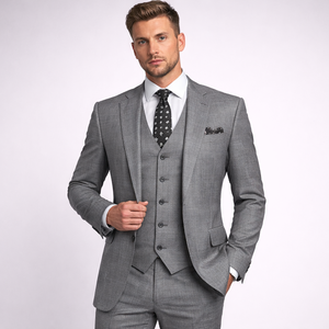 Traje Formal de Algodón Slim Fit para Hombre |   Conjunto de Traje Profesional de Dos Piezas de Lujo |   Traje Elegante y Transpirable para Oficina - Product Image 4