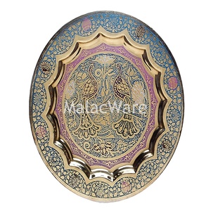 Placa colgante de diseño para decoración de pared del vestíbulo, grabado de Metal de aluminio de latón único, Color dorado para festividades de Diwali - Product Image 1