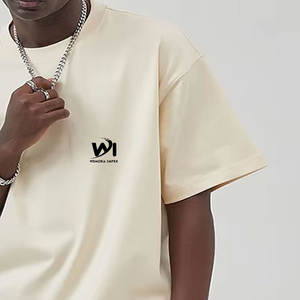 เสื้อยืดโอเวอร์ไซส์ผู้ชาย ผ้าฝ้าย 100% ราคาถูก ระบายอากาศได้ดี ทรงหลวม สกรีนโลโก้ตามสั่ง ผลิตในปากีสถาน - Product Image 5