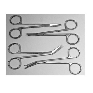 Ciseaux chirurgicaux Hosanna en acier inoxydable, à pointe fine, noirs, pour opérations dentaires, 11,5 cm, ciseaux à iris droits - Product Image 6