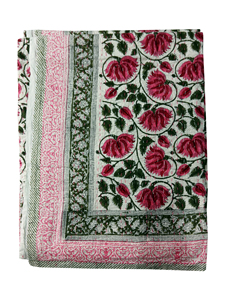Juego de Cubrecamas de Algodón Kantha Hecho a Mano por Silkgram, Diseño Floral, Ecológico, Ligero, 300 Hilos, Personalizado, para Todas las Temporadas - Product Image 3