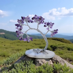 Escultura de Árbol de Ágata Pulida Hecha a Mano con Base de Piedra Natural para Decoración del Hogar, Arte y Artesanía Feng Shui - Product Image 4