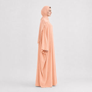 Premium Quality Anti-static Wrinkle Resistant Plus Size Loose Fit Modest <b>Abaya</b> Set for Women Maxi Length Full Sleeve - Product Image 4