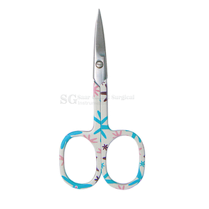 Ciseaux à cuticules en acier inoxydable, lame tranchante, manche carré pliable, outil de manucure professionnel, design durable pour le nail art - Product Image 4