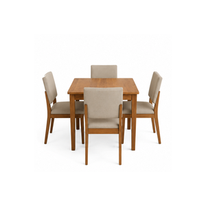 Ensemble de salle à manger carré en teck écologique ARTERRA Premium, table moderne avec chaises rembourrées pour la maison, les restaurants et les hôtels - Product Image 2