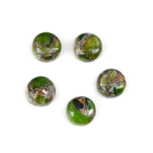 Best Selling Natural Green <b>Jade</b> Copper 12mm Round Shape Flatback High Polish Smooth Loose Cabochon Jewelry Making Pendant <b>Ring</b> - Product Image 1