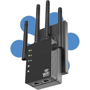 Amplificatore di Segnale WiFi Dual Band 5GHz/2.4GHz 1200Mbps Compatibile con 105 Dispositivi, Estensore di Rete a Lungo Raggio per 12880 Piedi Quadrati - Product Image 1