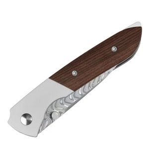 Couteaux pliants polyvalents avec lame à bord plat et poignée à motif ondulé multicolore pour la randonnée, le camping et les tâches générales – Pratiques - Product Image 4