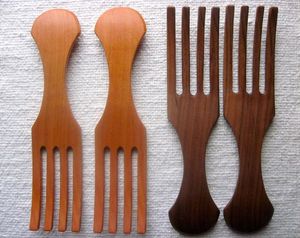 Mélangeurs à salade en bois durables pour la cuisine, batteurs à salade en bois massif pour la préparation des aliments - Product Image 2