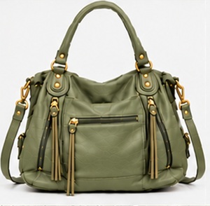 Premium Leather Vintage Bohemian Multi-Pocket Tote <b>Bag</b> for <b>Women</b> Luxury Stylish <b>Travel</b> Handbag Winter All Seasons Zip Closure - Product Image 1