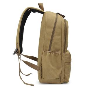 <b>Canvas</b> <b>Backpack</b> Unisex Casual Softback 20-37L Durable Arcuate Shoulder Strap Zipper Closure Daily Use - Product Image 2