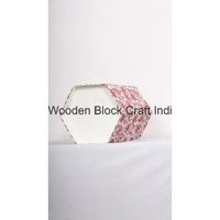 Poubelle hexagonale DIY en carton recyclé et tissu de coton à motif floral artisanal pour jardin, bureau ou maison
