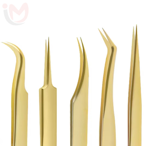 Juego de Pinzas de Acero Inoxidable de Alta Precisión para Pestañas Postizas, Pinzas Especiales para Injerto de Pestañas para Principiantes y Maquilladores Profesionales - Product Image 3