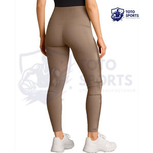 Tissu respirant, coupe ajustée confortable, toucher doux, meilleur fournisseur, longue durée de vie, élastique, logo personnalisé, leggings taille haute pour femmes - Product Image 4