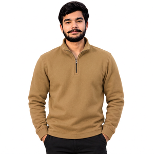Sudadera con media cremallera al por mayor de fábrica, sudadera con media cremallera de invierno, sudadera con media cremallera personalizada, tallas personalizadas - Product Image 4