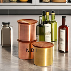 Salt Storage Copper Canisters Dry Fruit <b>Jam</b> Storage <b>Small</b> Customized Canister Jars Metal Canister Sugar <b>Pot</b> At Lowest Price - Product Image 1