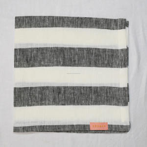 Elegante raya 100% servilletas de lino hechas a mano con servilletas impresas ecológicas de alta calidad para cenas modernas ocasiones especiales - Product Image 5