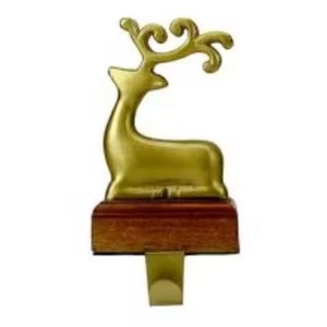 Distressed White Cast Iron Stocking Holder Heavy Duty Metal Snowflake Stocking Hanger <b>for</b> Christmas <b>Fireplace</b> <b>Mantel</b> Holiday - Product Image 4