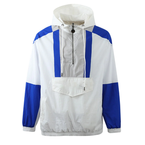 Veste coupe-vent blanche à demi-zip pour hommes Zeta Phi Beta, anorak d'extérieur, coupe-vent, imperméable, imprimé, fermeture éclair, coque rigide - Product Image 1