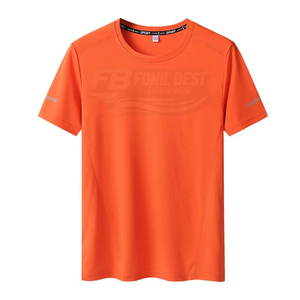 T-shirt décontracté à manches courtes pour homme, grande taille, été, fin, uni, anti-boulochage, séchage rapide, col rond, en tissu tricoté 180 grammes, vierge, taille US - Product Image 6