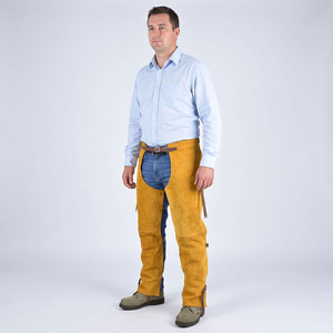 Pantalones de Trabajo Industriales de Primera Calidad, Protección de Seguridad, Nuevos Pantalones de Soldadura de Cuero Vacuno para Trabajo Seguro - Product Image 2