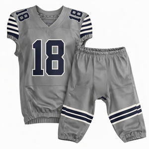 Tenue d'entraînement de football américain pour équipe adulte, en polyester anti-rétrécissement, style classique, motifs personnalisés, extensible, ne décolore pas, sublimation - Product Image 1