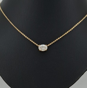 RAAMAA Jewelry Simple and Stylish 18K Gold 0.32ct Single Oval Lab-Grown Diamond Silver Classic Women's <b>Bracelet</b> - Product Image 4