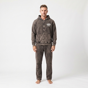 Conjunto de Sudadera con Capucha y Pantalones Deportivos para Hombre, Estilo Vintage, Lavado Ácido, Pantalones Anchos, Ropa Casual a Juego - Product Image 1