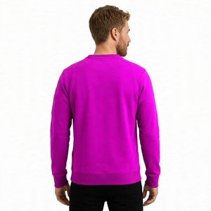 Sudadera personalizada para hombre, cuello redondo, brillante, al por mayor, lisa, de forro polar grueso, manga larga, con bolsillo, informal, tipo jersey - Product Image 2