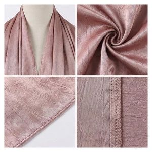 NOKIN LOROCH Écharpe longue en soie rose unie pour femme, accessoire de mode élégant toutes saisons - Product Image 5