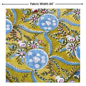 Tela de Algodón 100% Puro Tejida a Mano con Estampado Jaipur, Ecológica y Moderna, de Primera Calidad, de la India, Vendida por Metro, para Mantel con Diseño Floral - Product Image 5