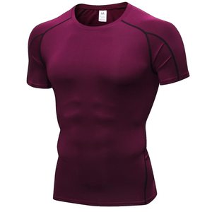 men women rashguard short sleeve <b>compression</b> <b>shirt</b> quick dry stretch gym training fitness sports top activewear wear style - Product Image 1