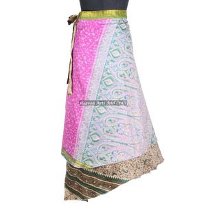 Nueva Falda Envolvente Mágica de Seda 100% Rajasthani, Falda de Fiesta, Falda Envolvente Fresca, Sarong de Seda India, Pareo de Playa, Falda Larga Envolvente - Product Image 3