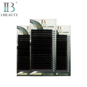 ต่อขนตา - ขนตา Ib Premium Y Flat Velvet แบบ Blooming Lashes (สีดำด้าน, รูปทรงวงรีแบน) - Product Image 1