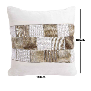 Coussin décoratif brodé à la main avec perles pour canapé, patchwork pour salon, couleur personnalisée, prix de gros - Product Image 6