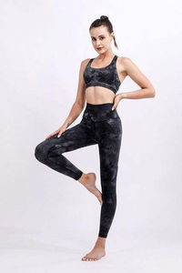Nuevo Conjunto Deportivo de Yoga para Mujer, Talla XXL, de Alta Calidad, Transpirable, para Verano, con Sujetador Deportivo y Pantalones, Cierre con Cordón, Logotipo, Ecológico - Product Image 2