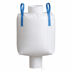 Sac Jumbo circulaire en PP tissé avec bec verseur d'ouverture supérieure, bec verseur de déchargement inférieur et boucles de levage aux coins croisés - Product Image 2