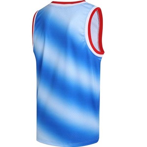 Men's <b>Mesh</b> Athletic Basketball Jersey V-Neck Customizable Team Name Four-Way Stretch Moisture-Wicking Breathable Sports Shirt - Product Image 2