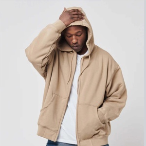 Sweat-shirt à capuche zippé pour homme, coupe décontractée, streetwear, qualité supérieure, OEM personnalisé, vente en gros - Product Image 3