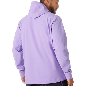 Unisex for Quarter <b>Zip</b> <b>Hooded</b> Sweatshirt Regular Fit Knitted Solid Color Casual Autumn Wear 100% Cotton Fleece Breathable - Product Image 3