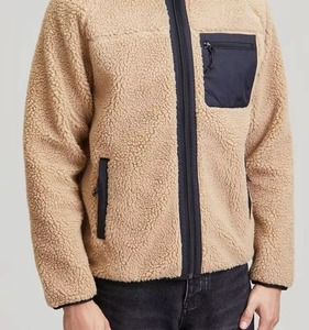 Chaqueta de Invierno de Forro Polar para Hombre, con Logotipo Personalizado, Color Sólido, Cuello Alto, Cierre de Cremallera, Capucha Holgada, Manga Larga, Estilo Oversize - Product Image 2