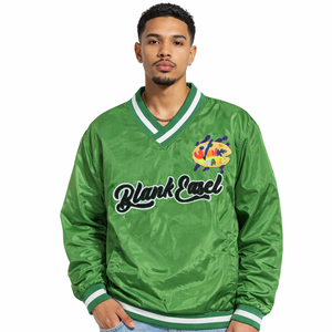 Custom School Team V Neck Satin Varsity Pullover <b>Jacket</b> Embroidered Chenille <b>Patch</b> Sports Uniform OEM Supplier Men's <b>Jackets</b> - Product Image 3