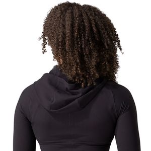 Women's Black Full Zip Performance Hoodie Long Sleeve Lightweight Stretch <b>Workout</b> Running Gym Fitness Activewear Sports <b>Jacket</b> - Product Image 5