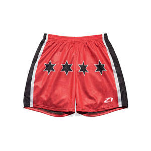 Shorts de basketball en maille à imprimé étoiles style Chicago, décontractés, avec cordon de serrage, pour l'entraînement athlétique, respirants, vêtements de sport, fourniture OEM - Product Image 6