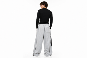 New Trending Custom Logo Oversized Sweatpants Men Breathable Baggy Streetwear Loose Fit Cotton Fleece Pants For Men 2026 - Product Image 4