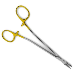 Portaagujas dentales suecos Micro Sarot de 16.5 cm con mango de acero, carburo de tungsteno, serrado, reutilizable, manual, con agarre ergonómico, quirúrgico - Product Image 6