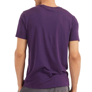 Custom Logo Men's 100% Cotton Blank Casual Breathable Solid Color Simple T Shirt Plain Short <b>Sleeve</b> - Product Image 2