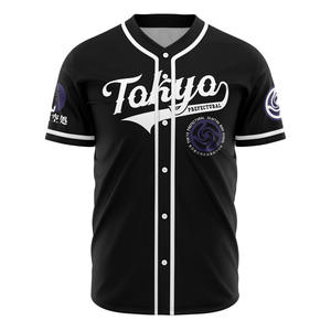 Maillot de baseball personnalisé imprimé avec nom et numéro, deux boutons, personnalisable pour hommes, femmes et jeunes, respirant, en polyester - Product Image 2