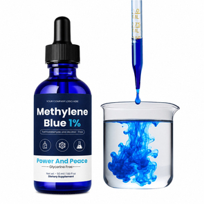 Azul de Metileno de Marca Privada en Gotas Líquidas al 1% – Sin Alcohol y Sin Glicerina |   Botella con Gotero de 50 mL |   Suministro al por Mayor OEM/ODM - Product Image 1